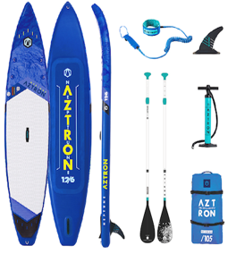 NEPTUNE Touring 12'6"           doble capa and tecnologia de doble camara. Incl. STYLE adjustable remo de aluminio, bomba de doble accion, 9" US center fin, 10' correa de bobina, 105L mochila.