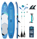 NEBULA 2+1 Person 12'10" 
doble capa and Double Chamber incl. 2*STYLE adj. remo de aluminio, bomba de doble accion, 2* 10‘ correa de bobina, 2* 9" US center fin, 165L mochila.