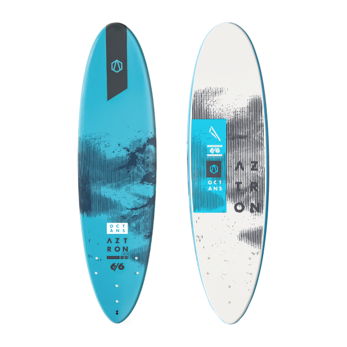 OCTANS Soft Surfboard 6'6"
All-wrapped EVA soft top surf board with HPDE slick back. Fun board shape.  1 wooden stringer. Incl, 3*4.5  PVC surf fins, 7.0 surf leash. 