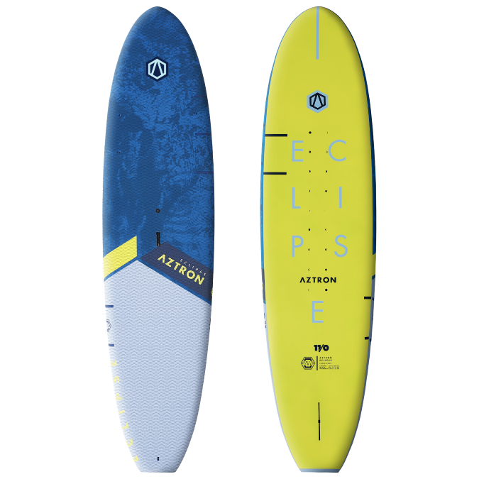 ECLIPSE  Soft-Top SUP 10' 6"  
Soft EVA top board with  HPDE slick back.  Incl. STYLE 3-sec adj. remo de aluminio, 10' correa de bobina, 10" nylon/glass US center fin.