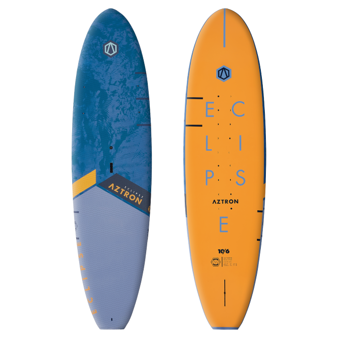 ECLIPSE  Soft-Top SUP 11' 0"  
Soft EVA top board with  HPDE slick back.  Incl. STYLE 3-sec adj. remo de aluminio, 10' correa de bobina, 10" nylon/glass US center fin.