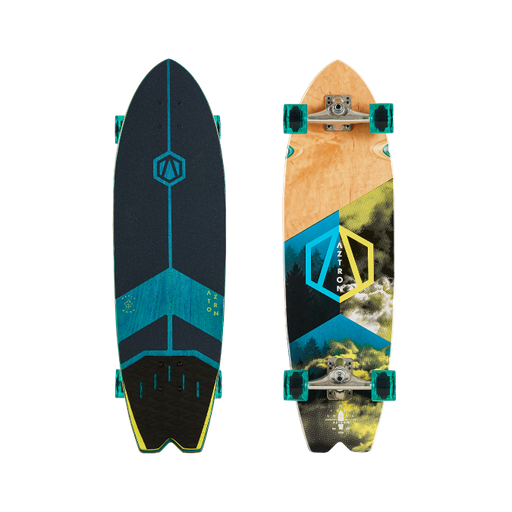 [AZTAK304] FOREST 34  Surfskate Board                          
Canadian Maple Wood Surface, Diamond Grooved EVA Anti-Slip Pad, Kick Pad, Silver Aluminum Trucks, Black Coated Trucks, Carbon Steel Bearing, ABEC-7, Colored Wood Mid-layer , 65*51SHR 78A Wheels