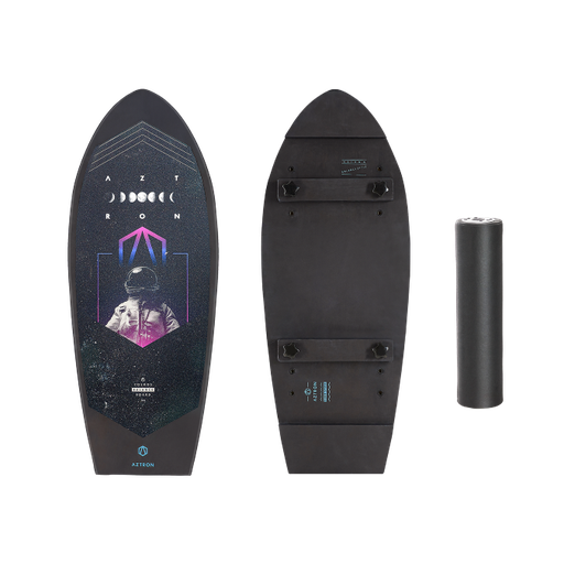 [AZTAH-101B] COSMOS  Balance Board
Surfboard Shape, our most popular Astronaut design with anti-slip sand paper deck. Incl. roller and 2 sets of  stoppers for both balance and surfing modes. 